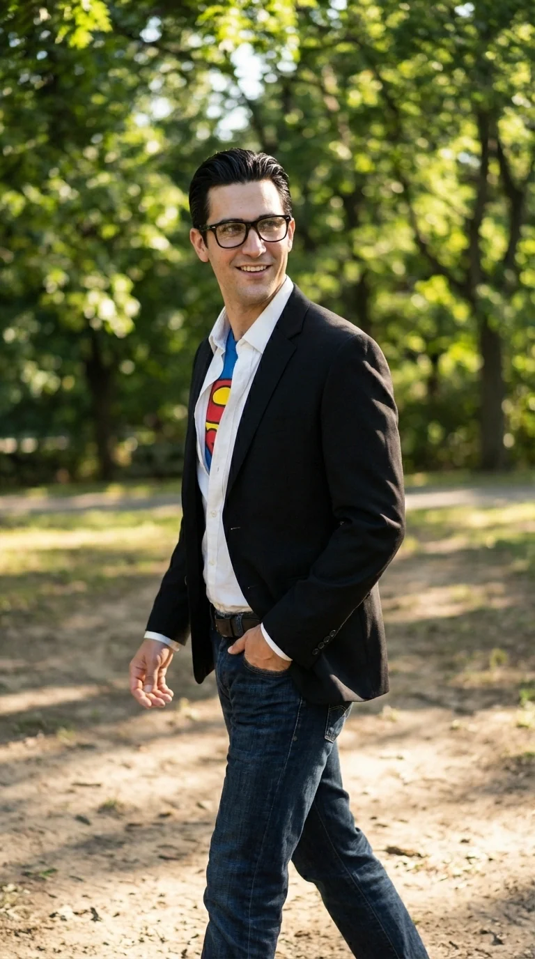 Mens Black Blazer – Clark Kent Inspired Smart Casual Office Blazer for Men Classic Everyday Formal Jacket - Image 14