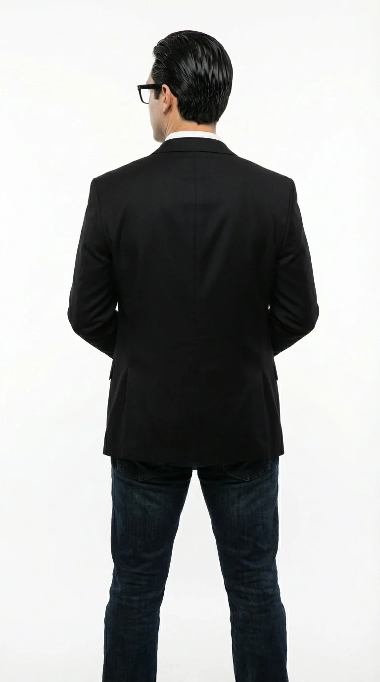 Mens Black Blazer – Clark Kent Inspired Smart Casual Office Blazer for Men Classic Everyday Formal Jacket - Image 4