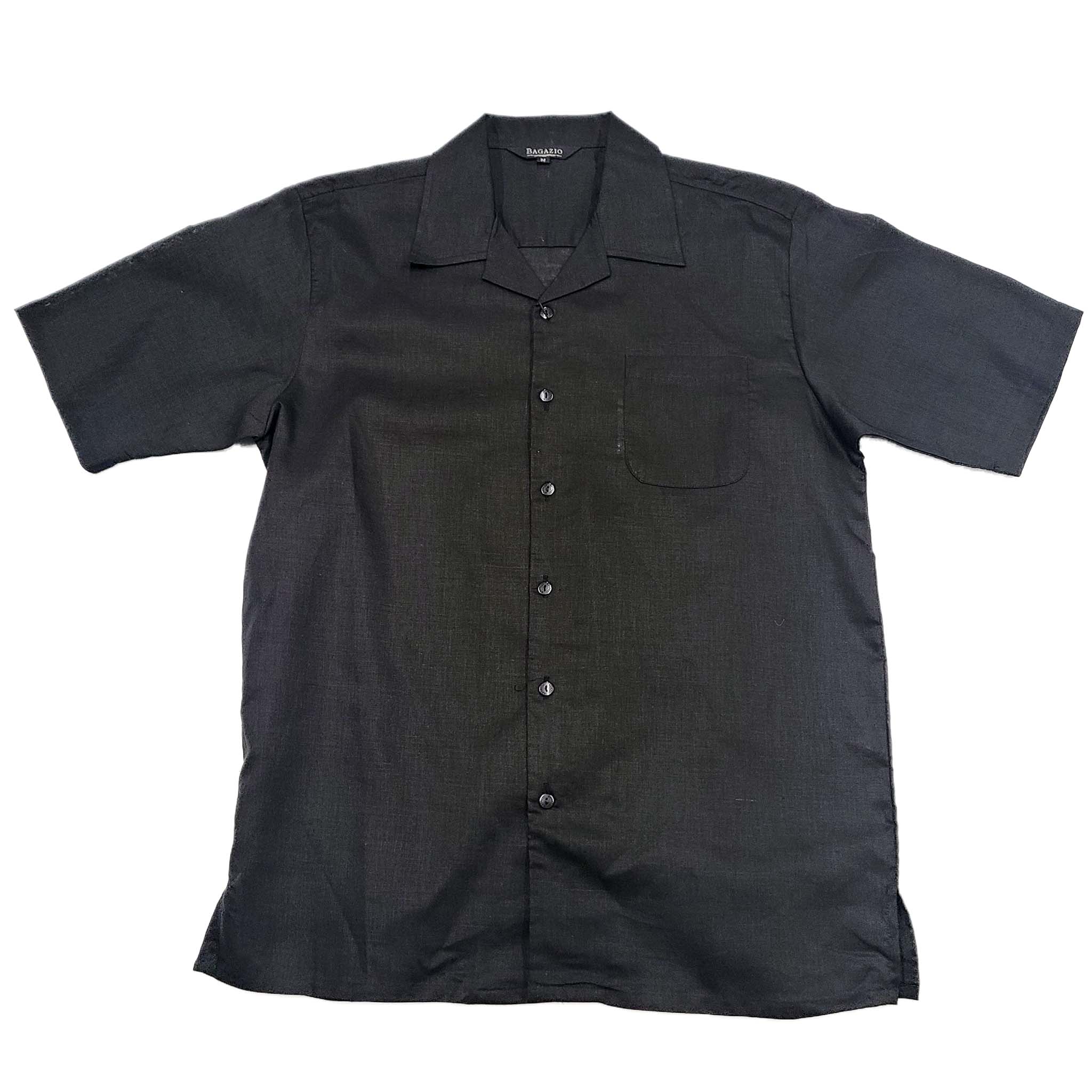 Mens Black Linen Shirt and Pants Casual Outfit Set - Image 4