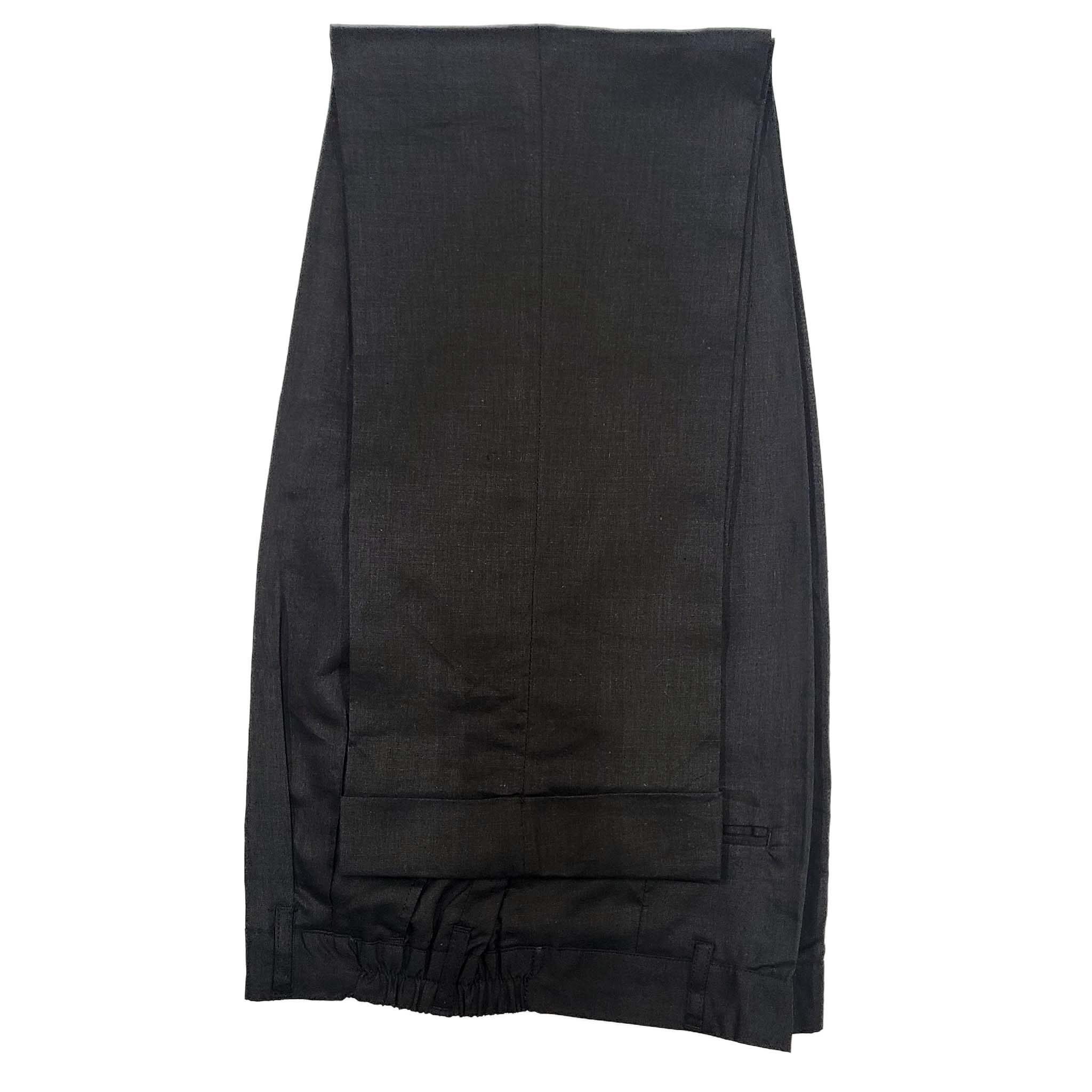 Mens Black Linen Shirt and Pants Casual Outfit Set - Image 5
