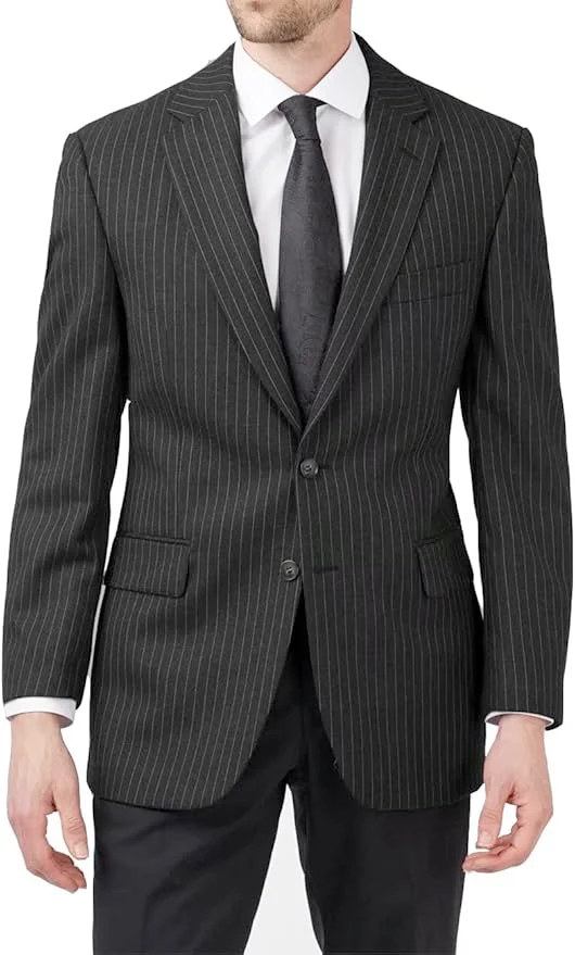 Mens Black Pinstripe Western Blazer – Classic Cowboy Style Jacket for Business, Formal and Smart Casual Wear - Image 14