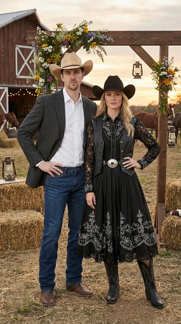 Mens Black Pinstripe Western Blazer – Classic Cowboy Style Jacket for Business, Formal and Smart Casual Wear - Image 9