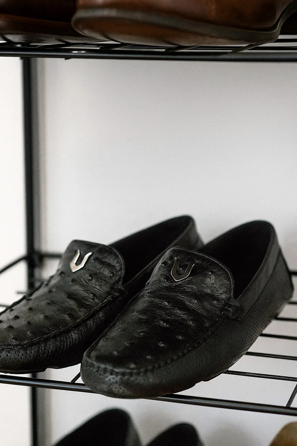 Men's Black Vestigium Genuine Ostrich Full Leather Stylish Dress Loafer Mens Ostrich Skin Shoes - Image 8