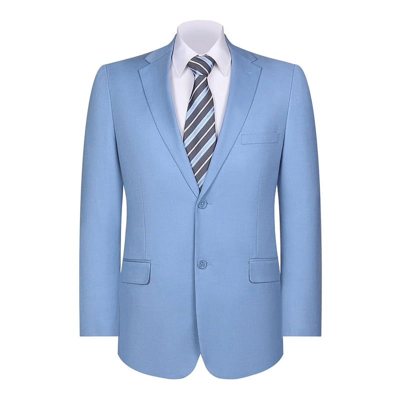 Mens Blazer Classic Fit Sport Coat Two Buttons Lightweight Suit Jacket Iceberg Green - Image 4
