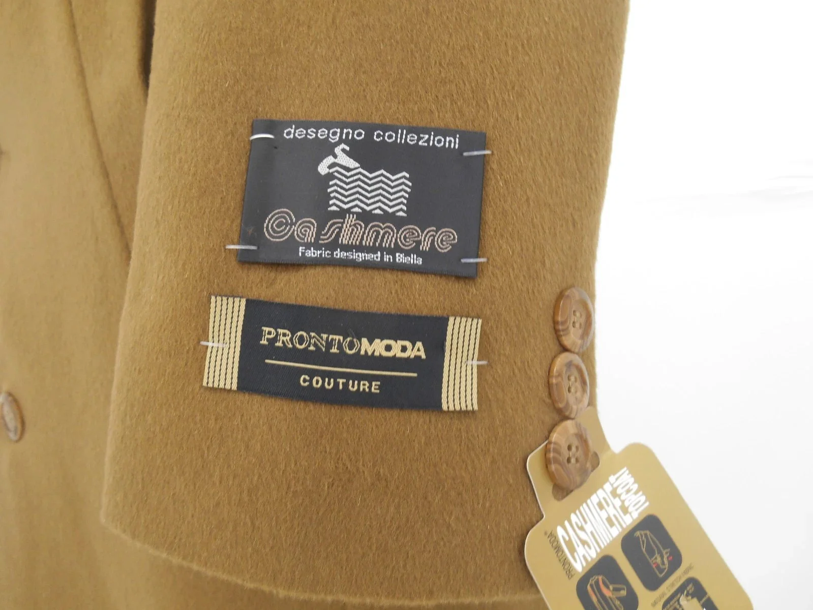 Mens Camel Tailored Overcoat – Full Length Wool Cashmere Coat - Image 4