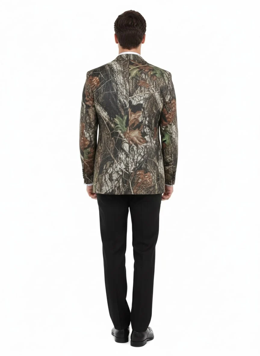 Mens Camo Sport Jacket - Camouflage Blazer - Camo Sport Coat in Green and Brown Color - Image 6