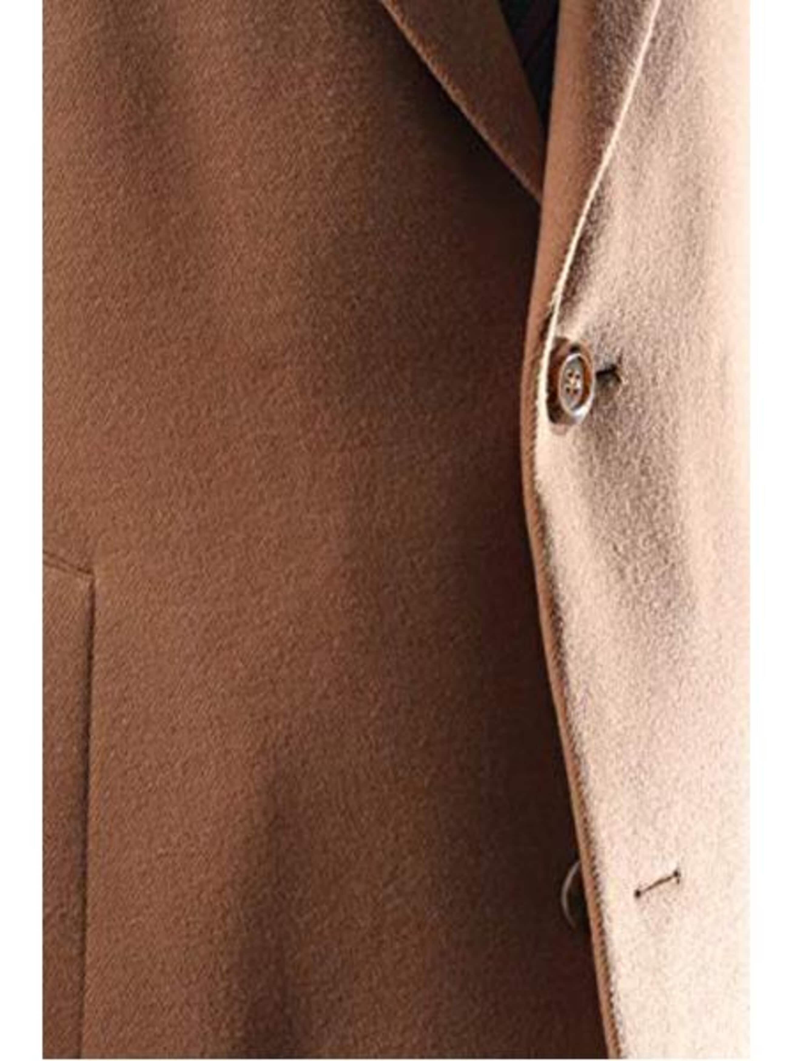 Men's Caravelli Camel Long Dress Topcoat - Winter coat Two Button 3/4 Length men's Car Coat - Image 2