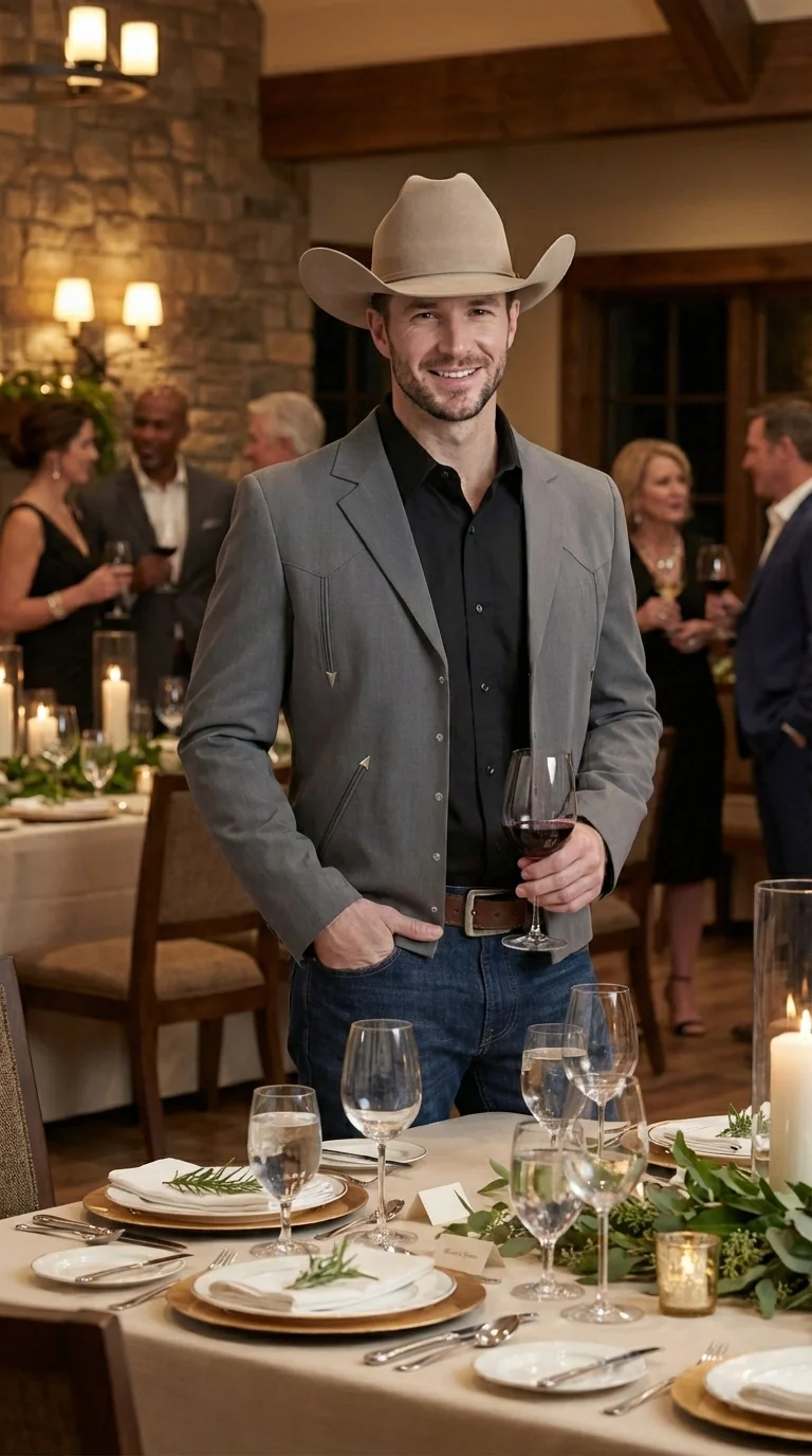 Mens Charcoal Gray Western Blazer – Cowboy Style Casual Jacket Classic Country Western Sport Coat - Image 9