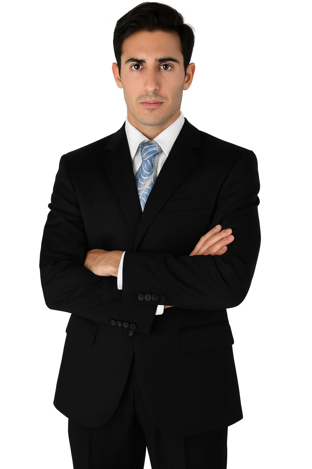 Mens Classic 3 button 2 Piece Suit in Navy - Image 14