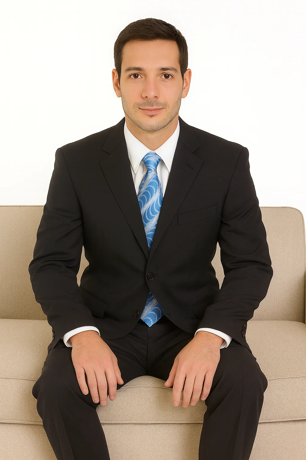 Mens Classic 3 button 2 Piece Suit in Navy - Image 16