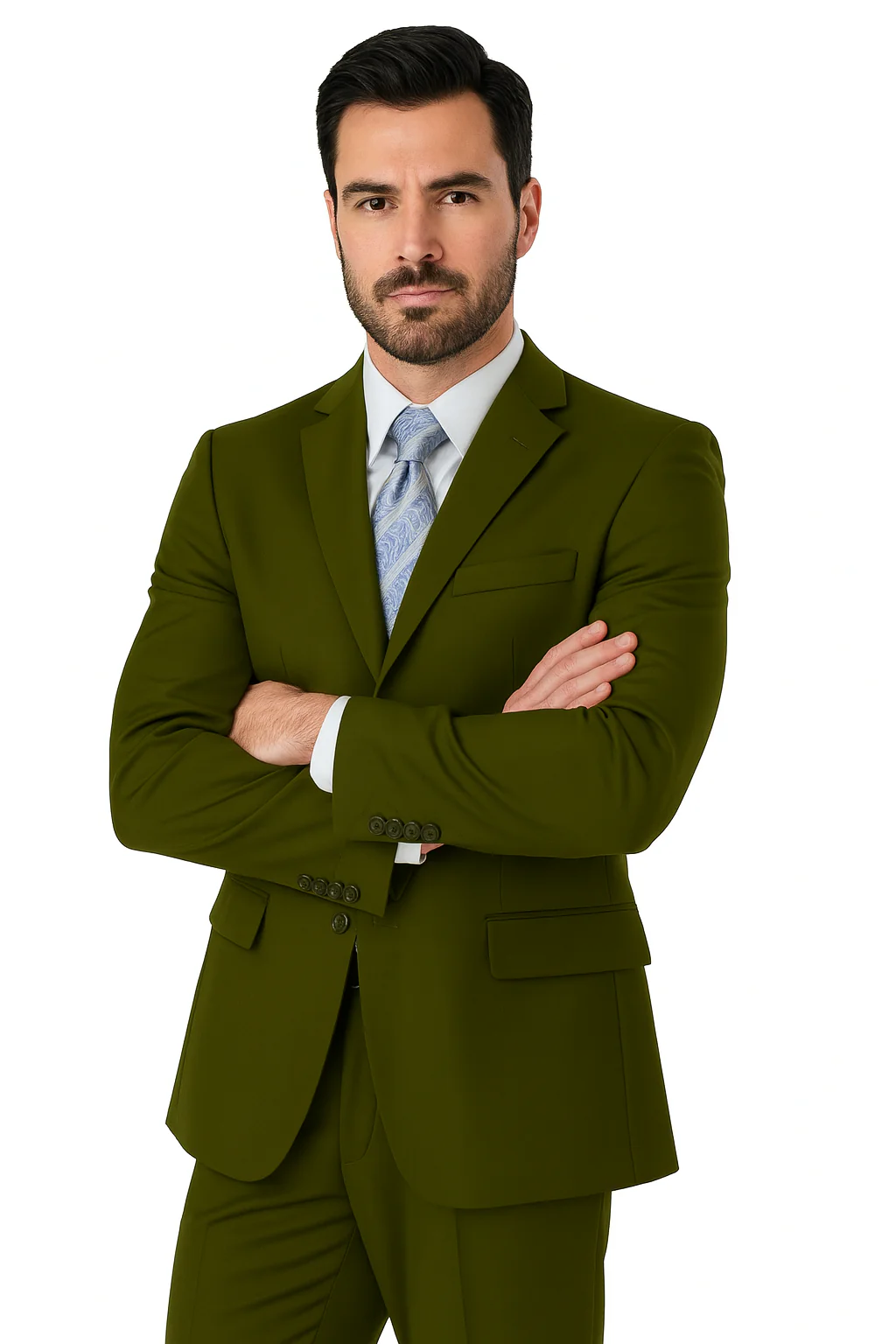 Mens Classic 3 button 2 Piece Suit in Navy - Image 24