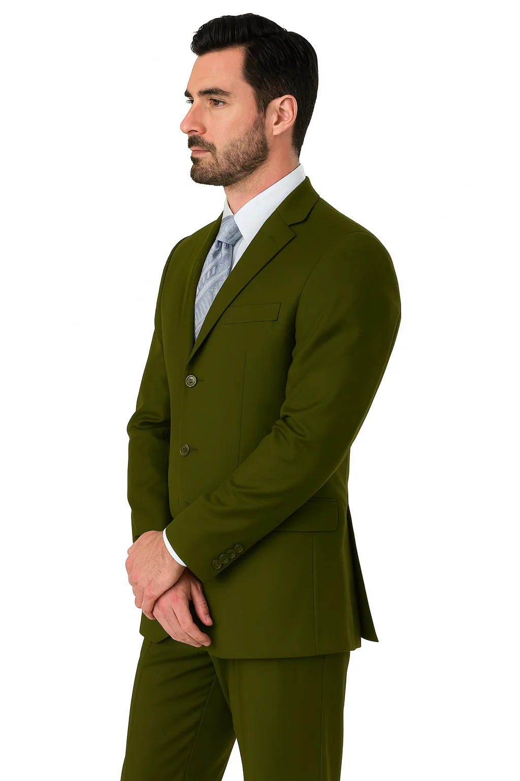 Mens Classic 3 button 2 Piece Suit in Navy - Image 25