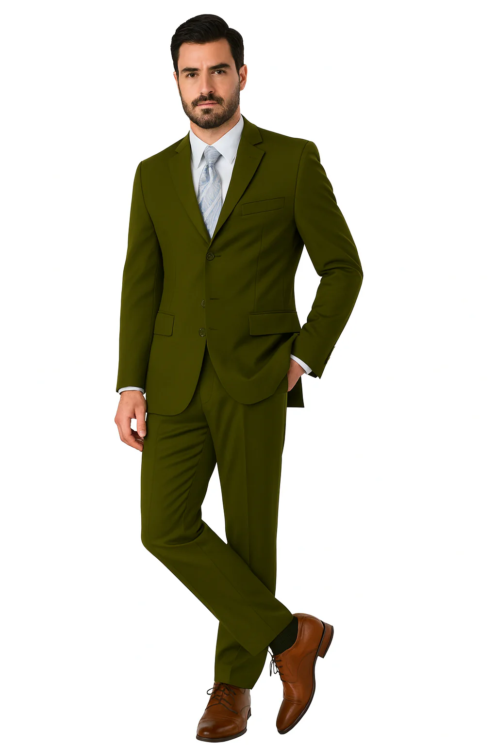 Mens Classic 3 button 2 Piece Suit in Navy - Image 31