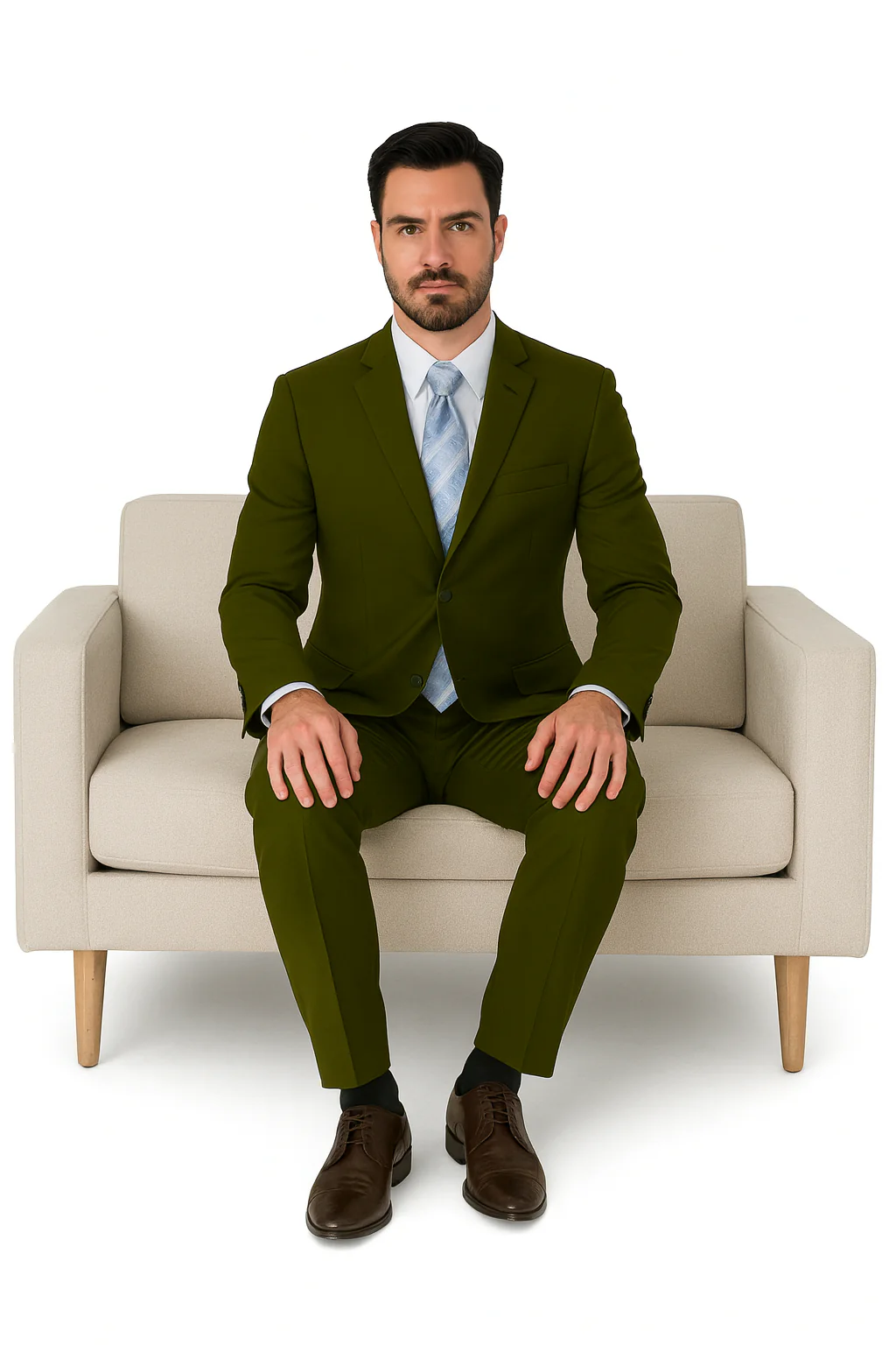 Mens Classic 3 button 2 Piece Suit in Navy - Image 32
