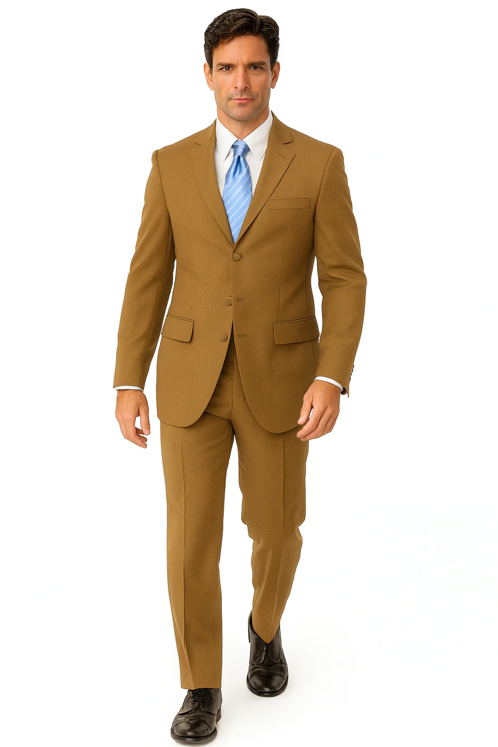 Mens Classic 3 button 2 Piece Suit in Navy - Image 33