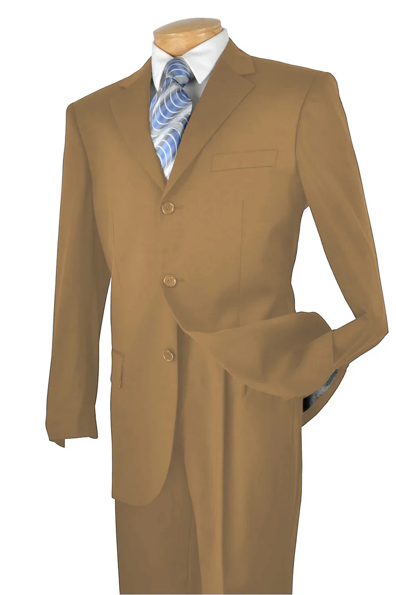 Mens Classic 3 button 2 Piece Suit in Navy - Image 4