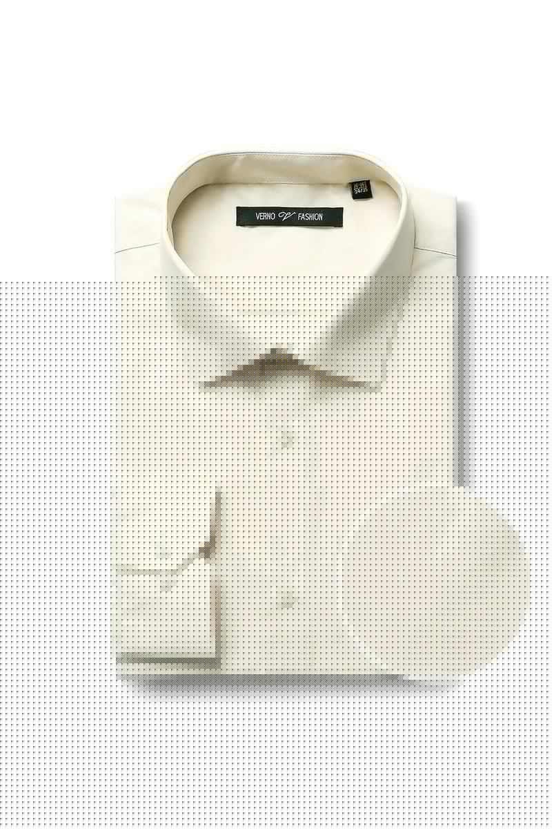 Men's Classic Fit Spread Collar Dress Shirt in Red - Image 3