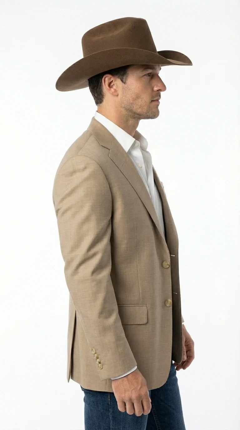 Mens Dark Tan Cowboy Western Blazer – Classic Western Style Sport Coat Casual Formal Jacket for Business Wedding Modern Fit - Image 10