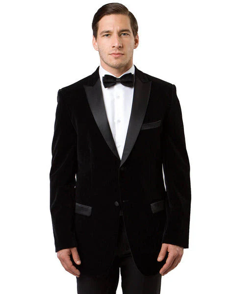 Mens Designer Velvet Tuxedo Jacket in Red - Image 3
