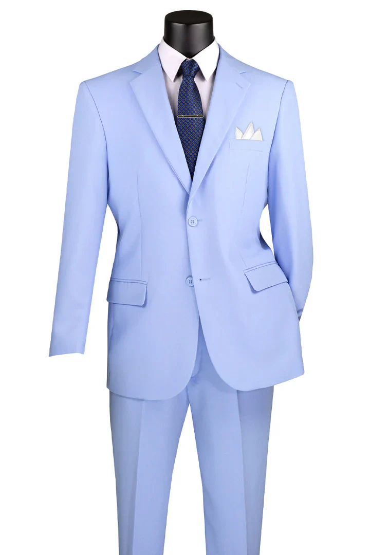 Mens Easter Suit - Jacket and Pants in Summer Color Light Sky Blue Modern Fit Light Weight - Image 2
