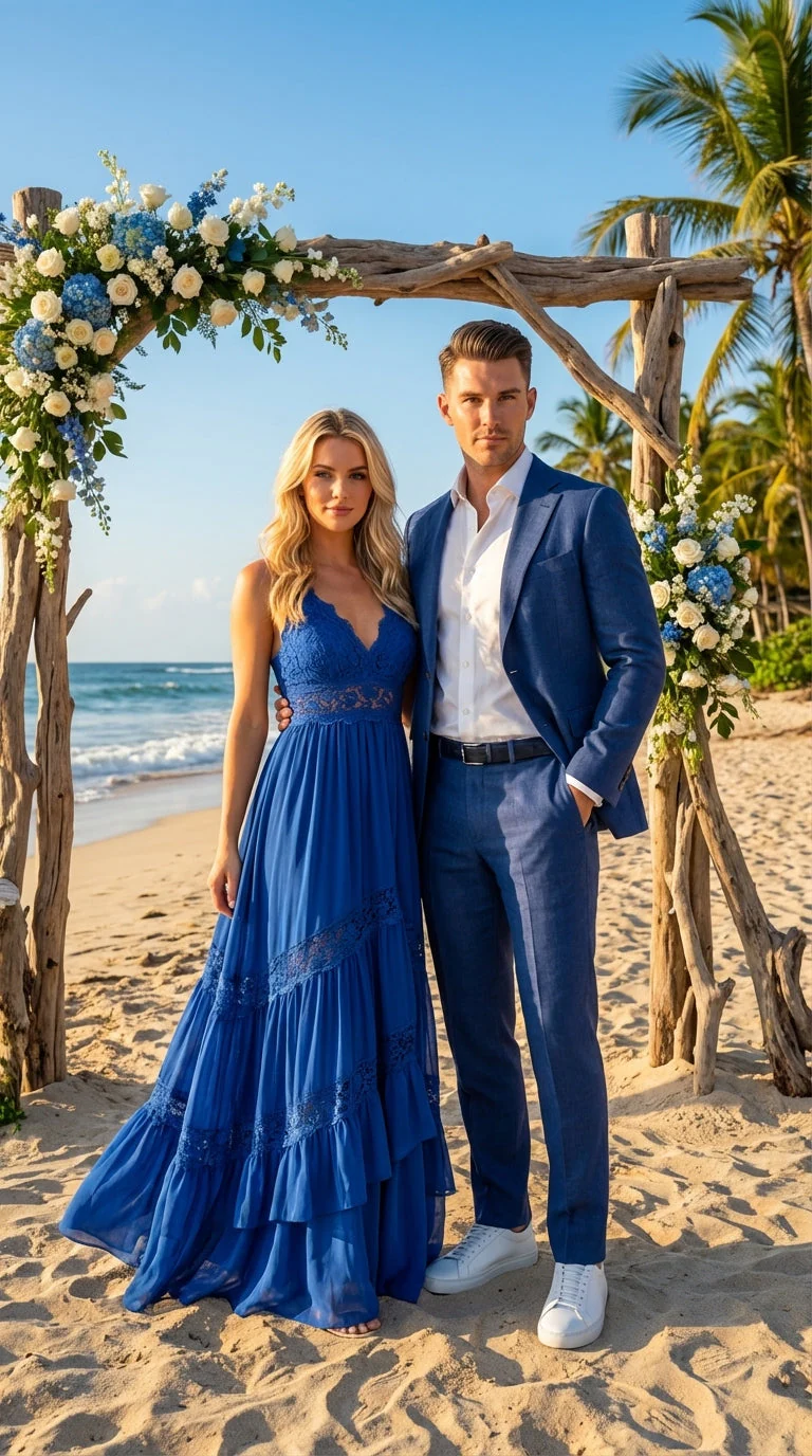 Mens Enzo Tovare Denim Blue Linen Summer Suit – Breathable Two Piece Suit for Wedding, Business, Travel - Image 7