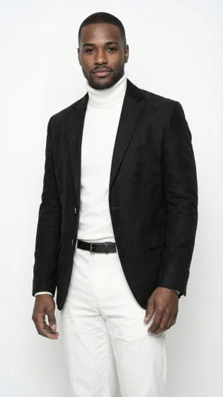 Mens Fashion Sport Coat - Micro Suede