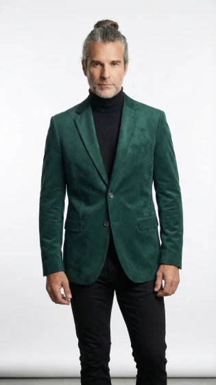 Mens Fashion Sport Coat - Micro Suede - Image 3