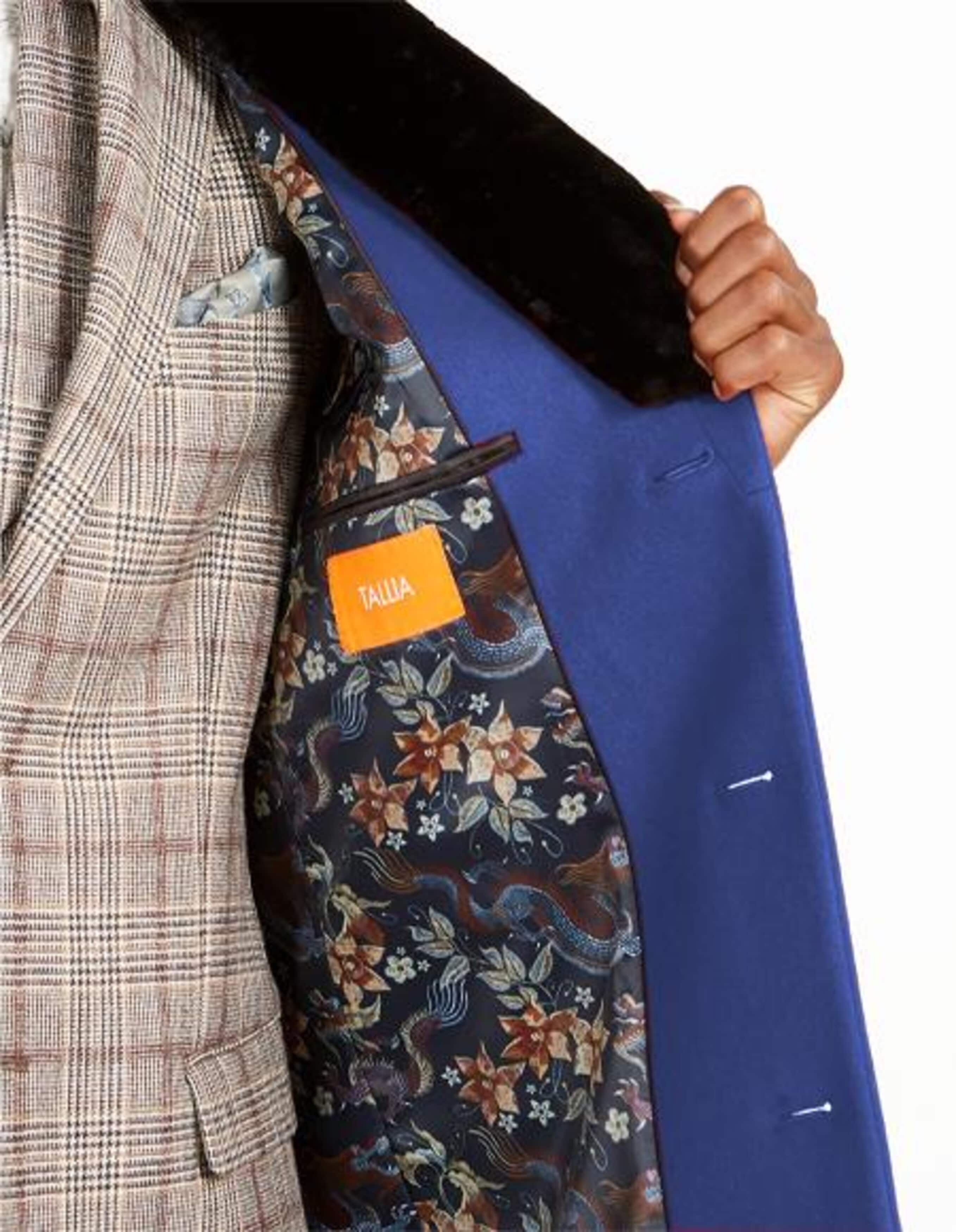Men's Faux-fur shawl collar Overcoat Three Quarter Length Coat - Image 3