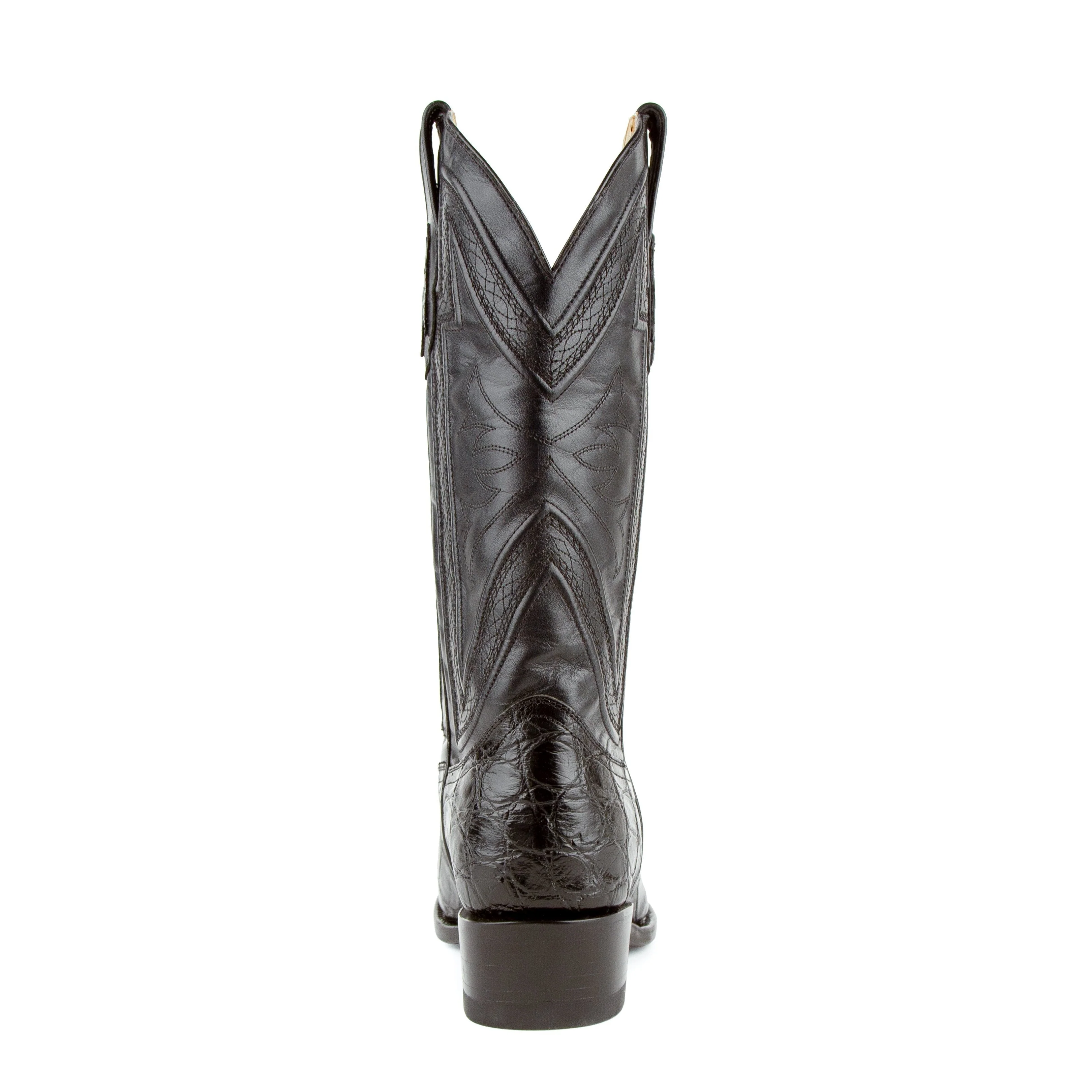 Mens Ferrini French Toe Alligator Belly Cowboy Boot in Black - Image 5