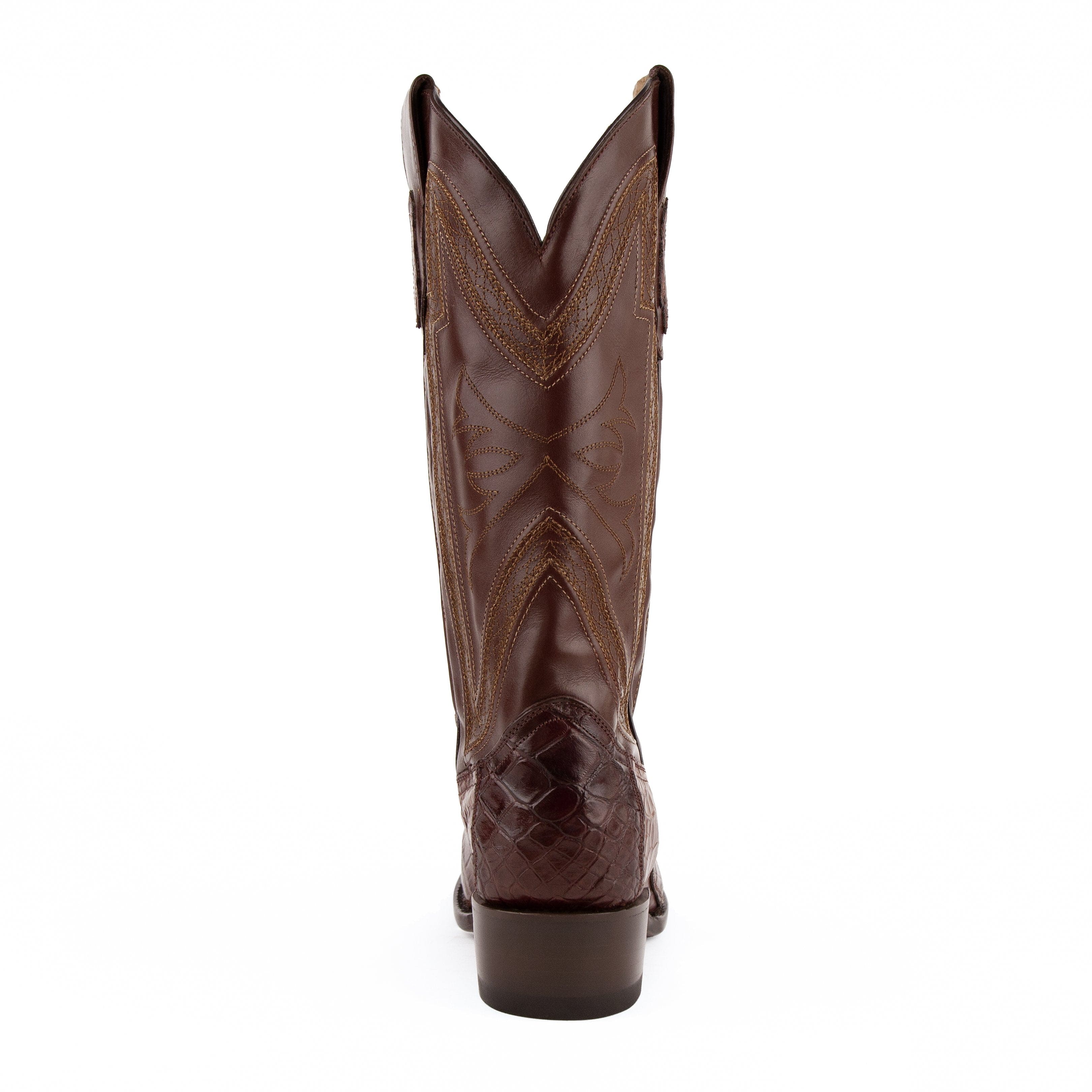 Mens Ferrini French Toe Alligator Belly Cowboy Boot in Brown - Image 5