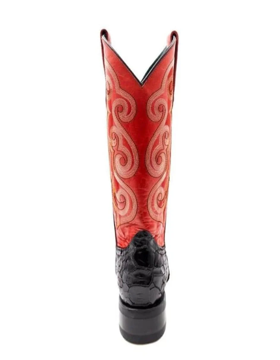 Men's Ferrini Kai Sea Turtle Print Boots Handcrafted Black - Image 5