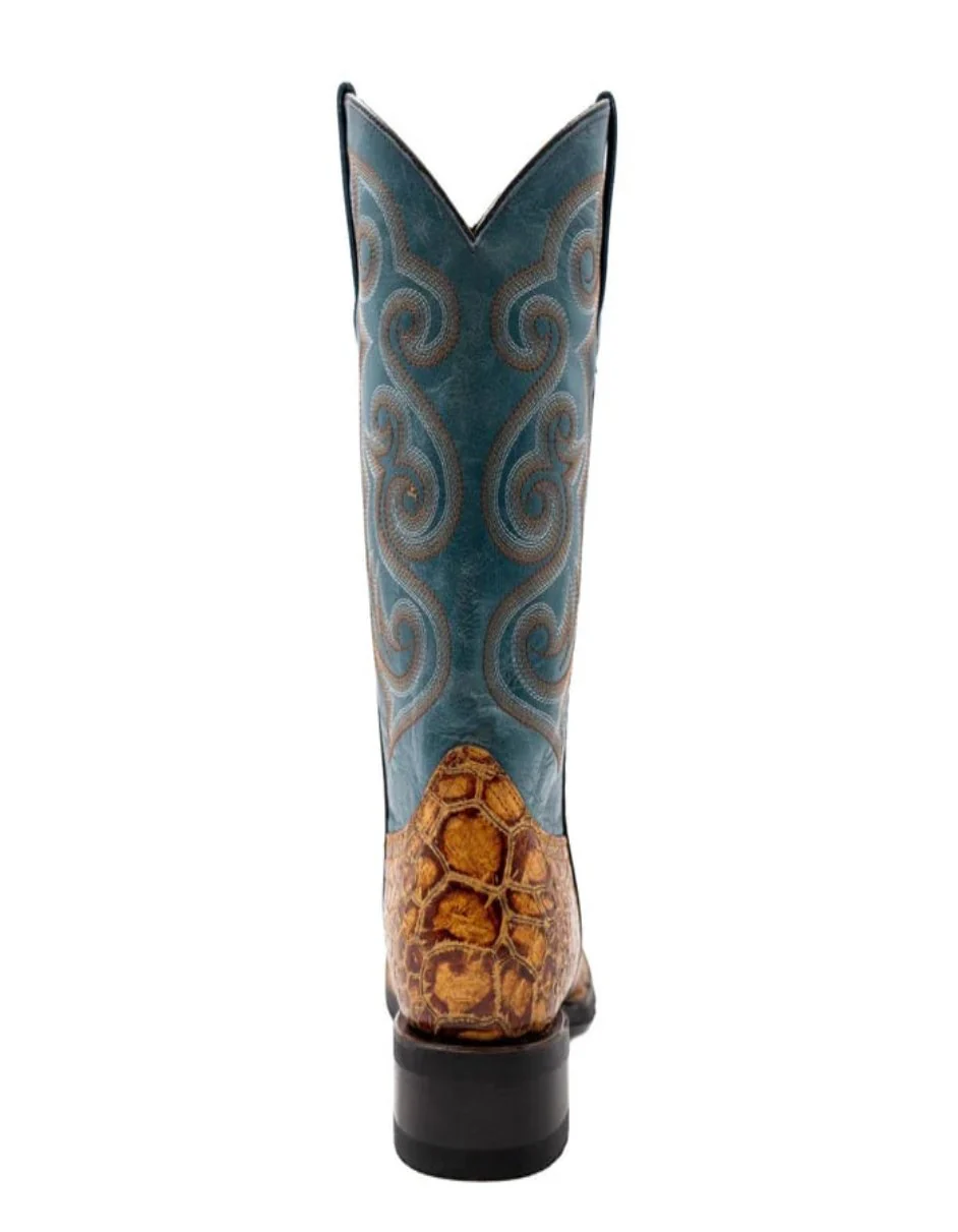 Men's Ferrini Kai Sea Turtle Print Boots Handcrafted Tan - Image 3