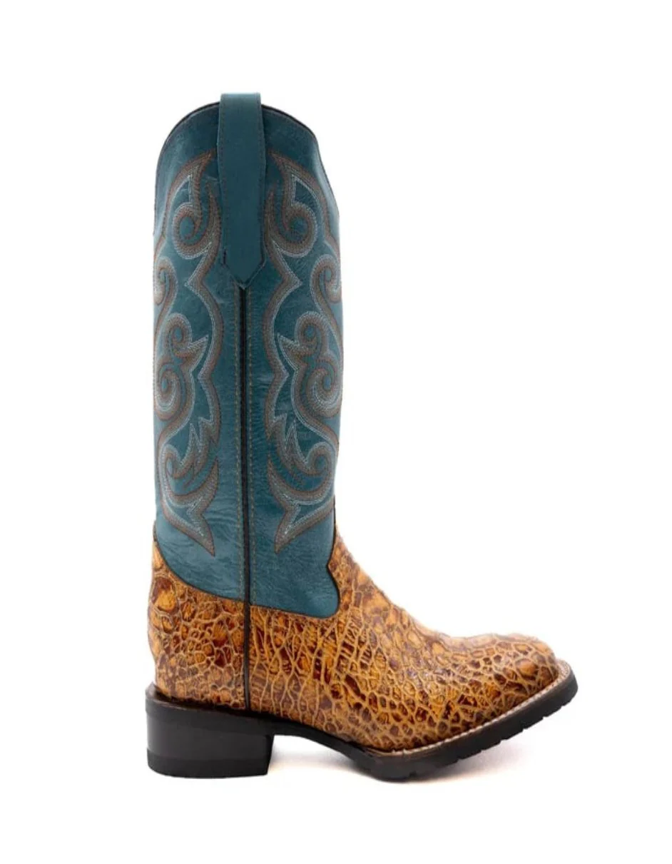 Men's Ferrini Kai Sea Turtle Print Boots Handcrafted Tan - Image 4