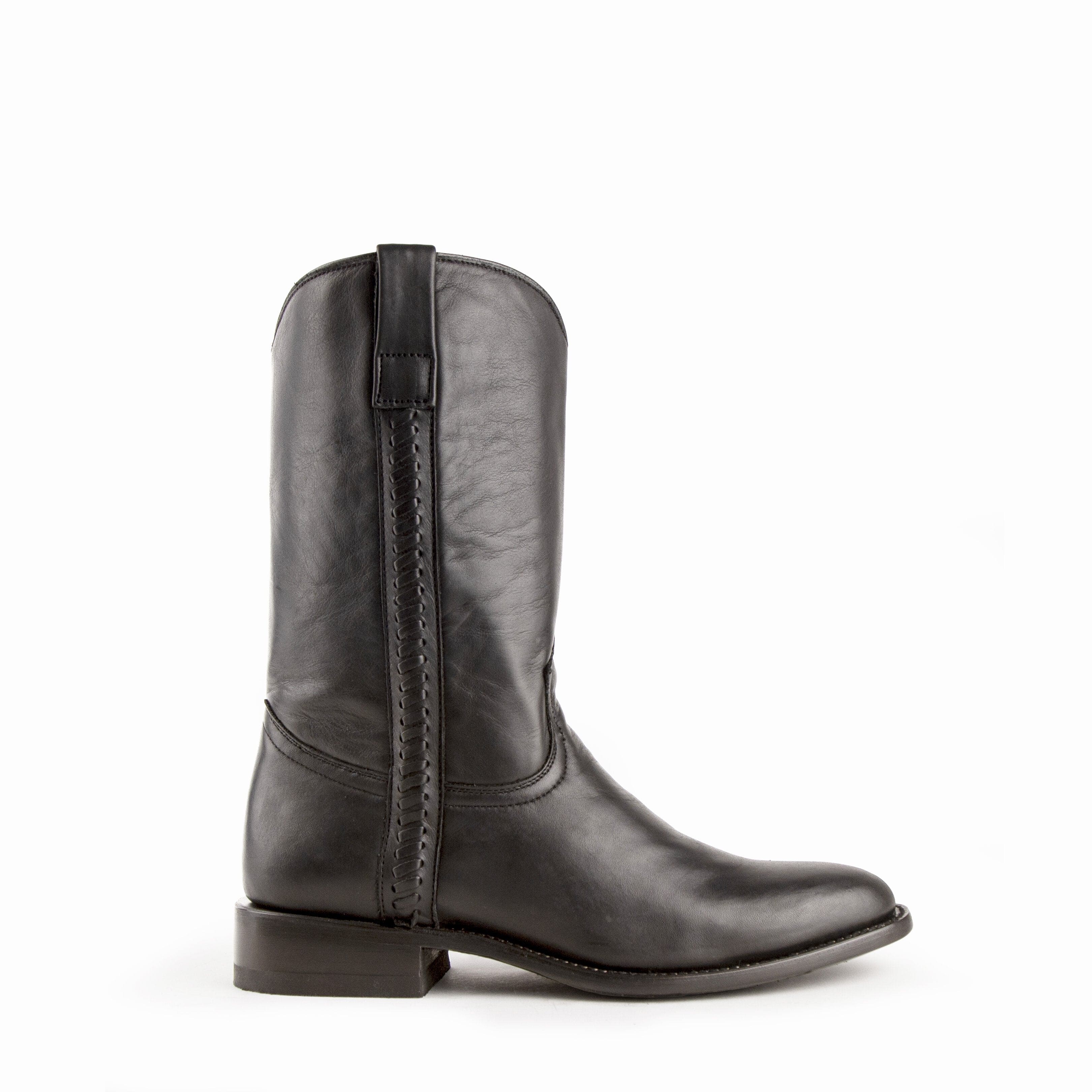 Mens Ferrini Leather Motorcycle Boot in Black - Image 3