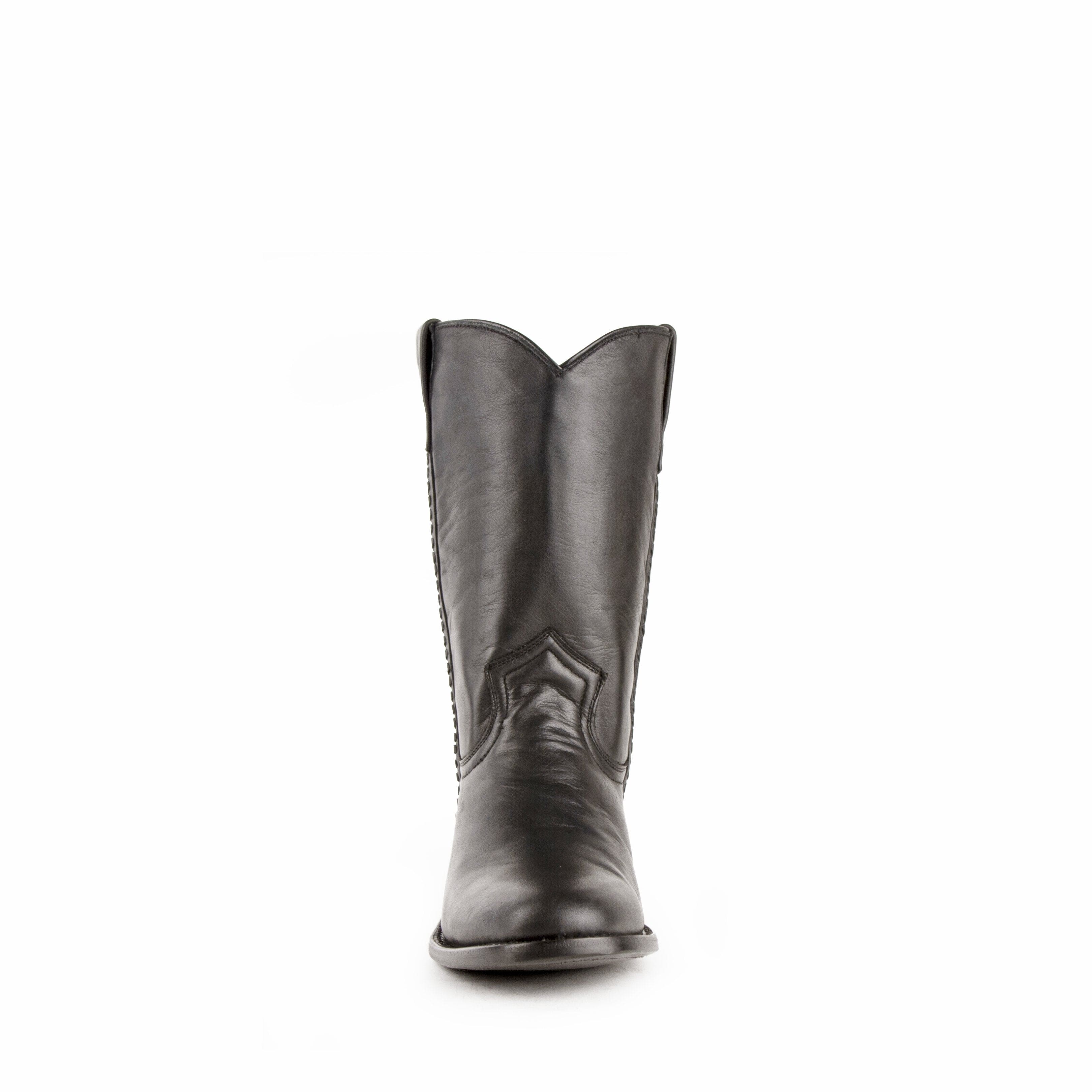 Mens Ferrini Leather Motorcycle Boot in Black - Image 4