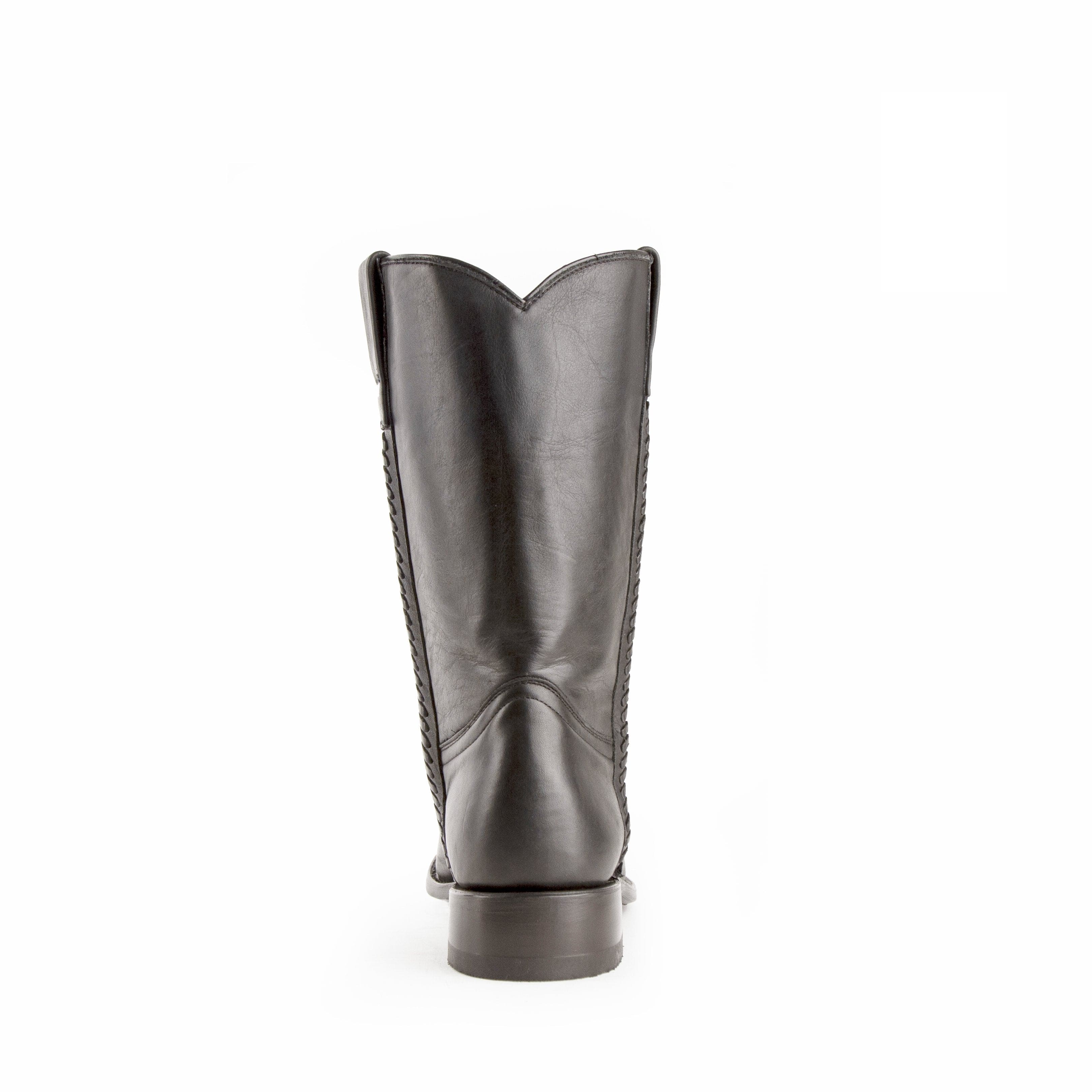 Mens Ferrini Leather Motorcycle Boot in Black - Image 5