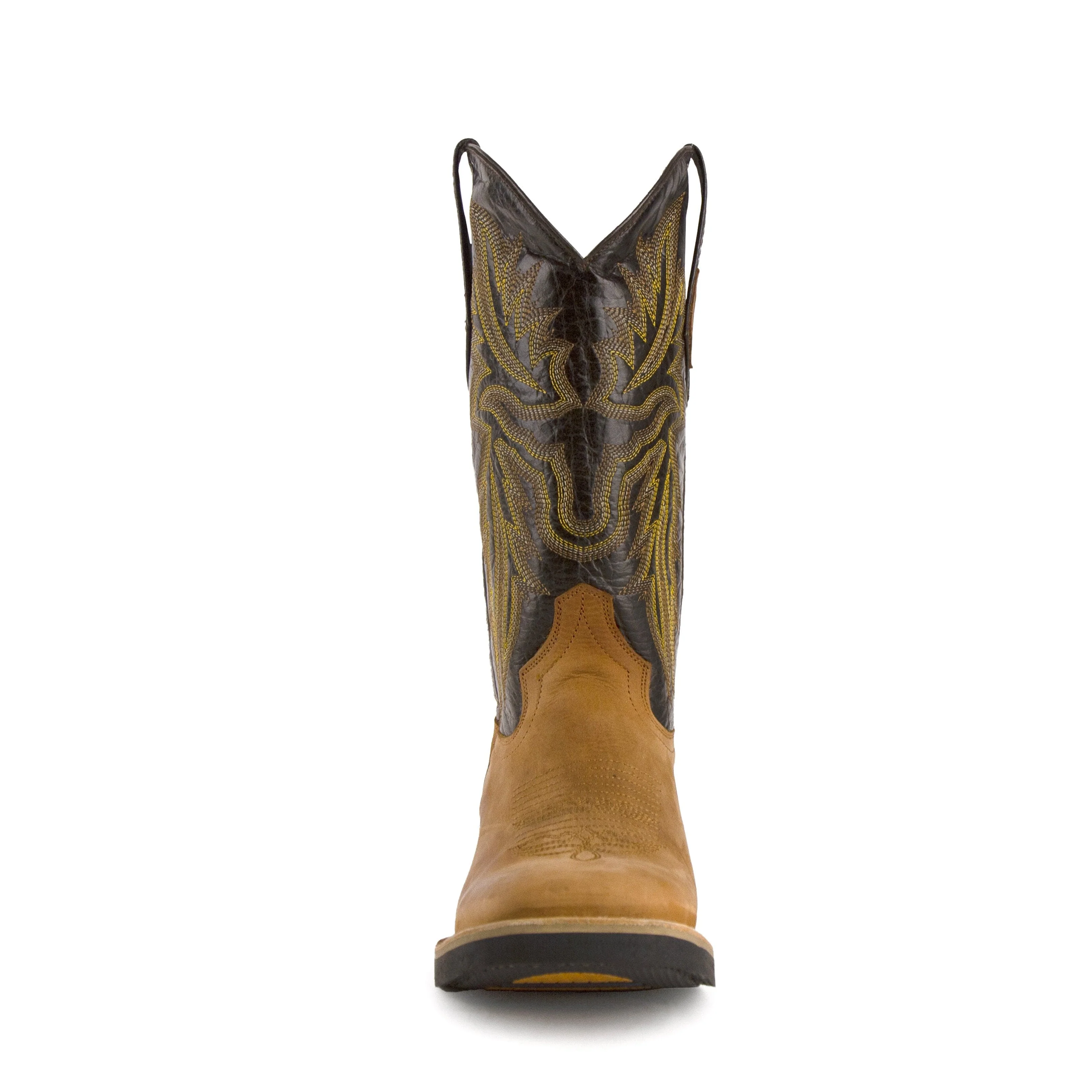 Mens Ferrini Maverick Square Toe Leather Cowboy Boot in Brown - Image 4