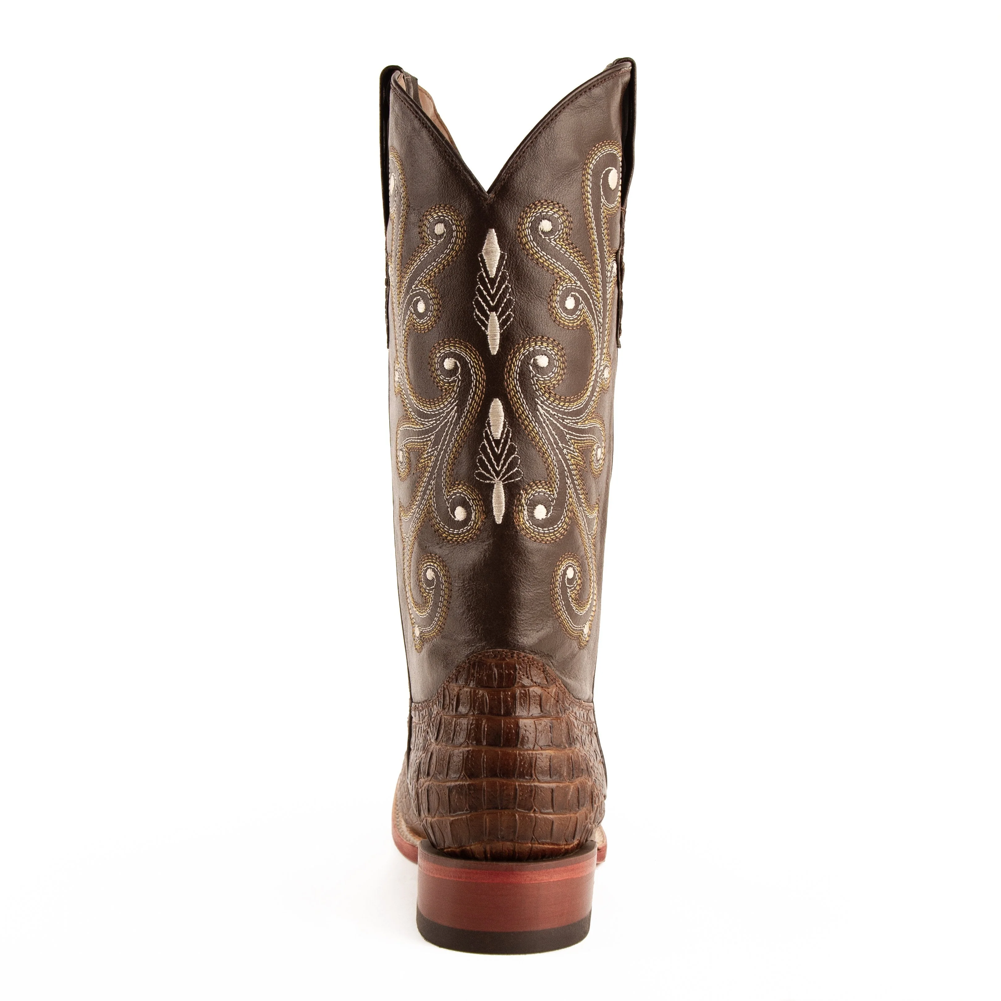 Mens Ferrini Stampede Crocodile Print Cowboy Boot in Brown - Image 5