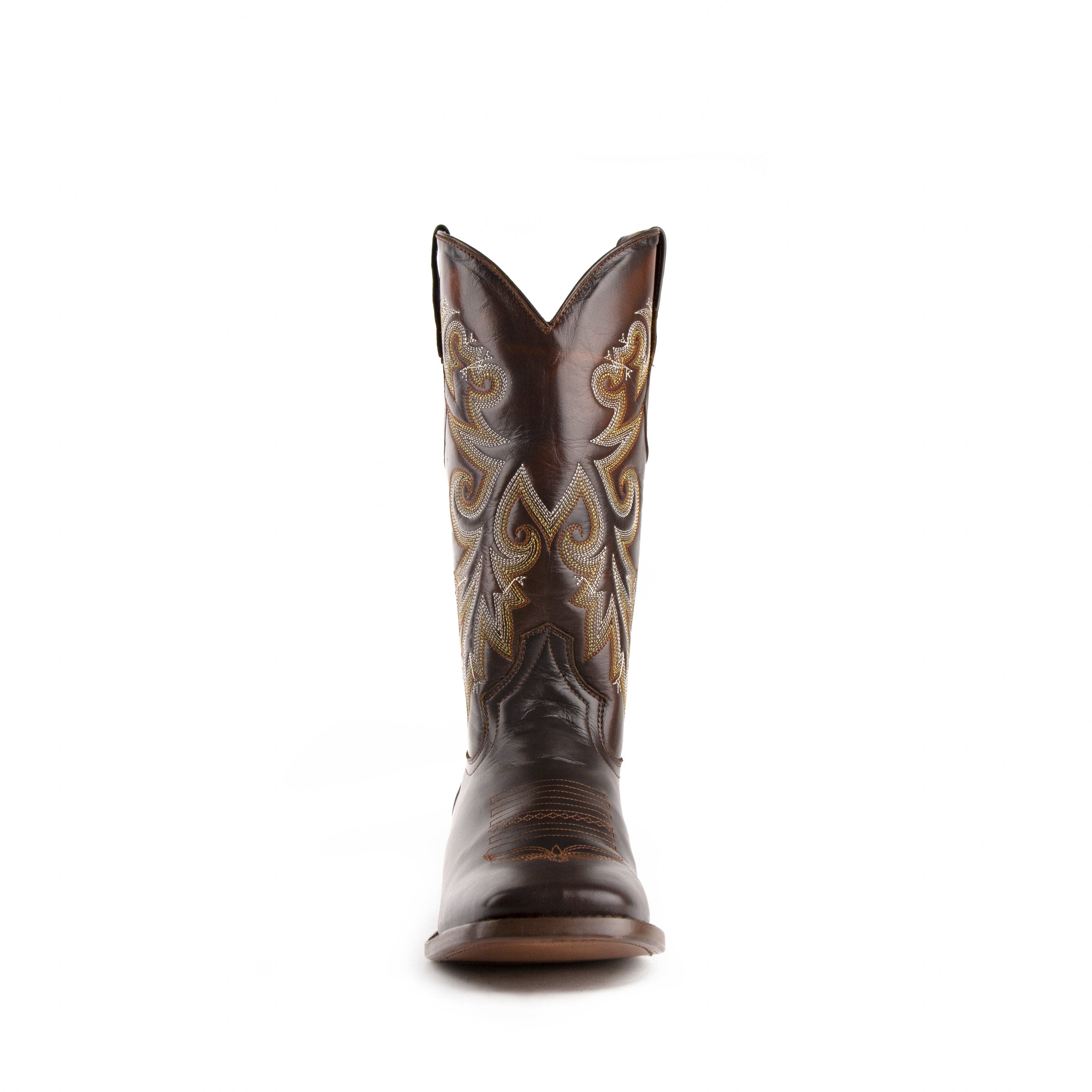 Mens Ferrini Tundra Square Toe Leather Cowboy Boot in Brown - Image 4