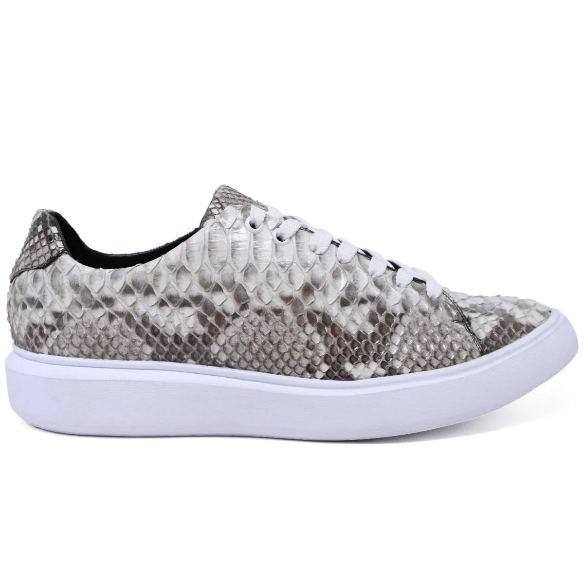 Men's Genuine Full Python Skin Sneakers - Natural - Image 3