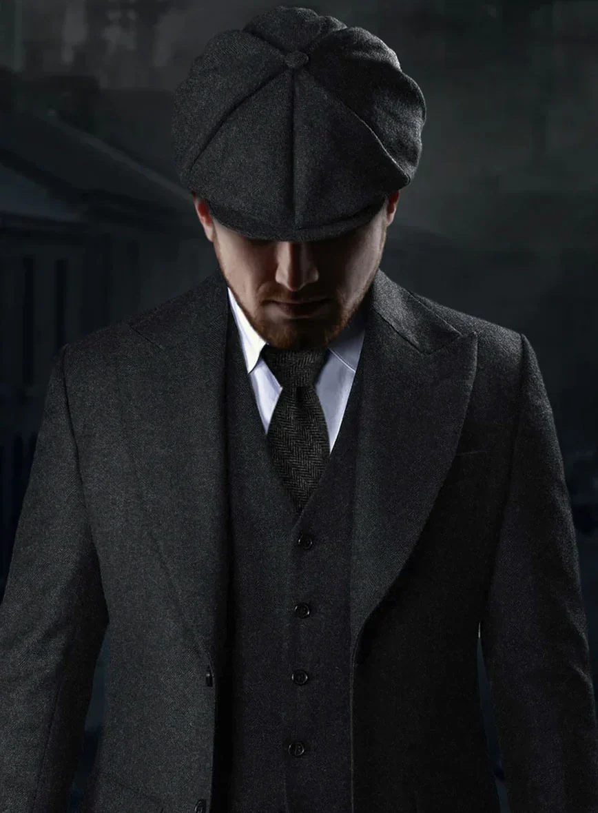 Mens Great Gatsby Outfit - 1920s Gangster Outfit Look in Charcoal - Image 3