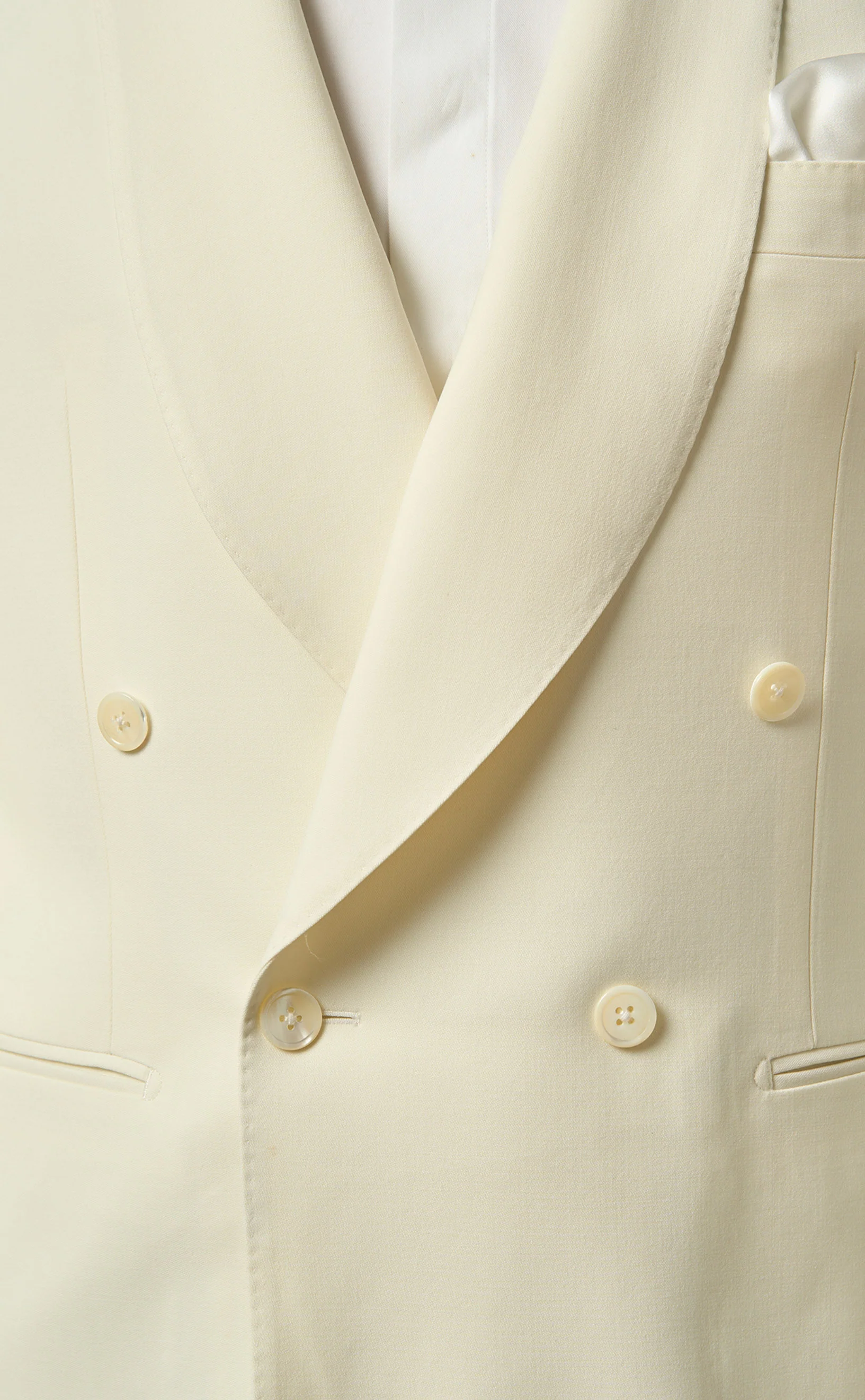 Mens Ivory Dinner Jacket  - Cream Wedding Tuxedo Jacket in Off White Blazer Shawl Collar Double breasted - Image 4
