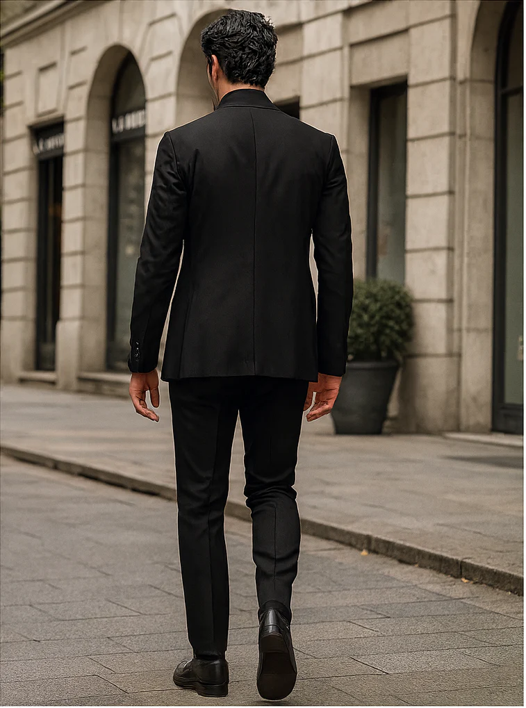 Mens John Wick Vested Black Suit Costume - Image 10