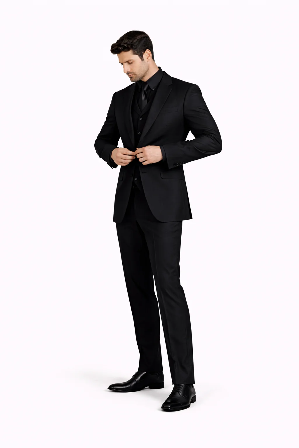 Mens John Wick Vested Black Suit Costume - Image 2