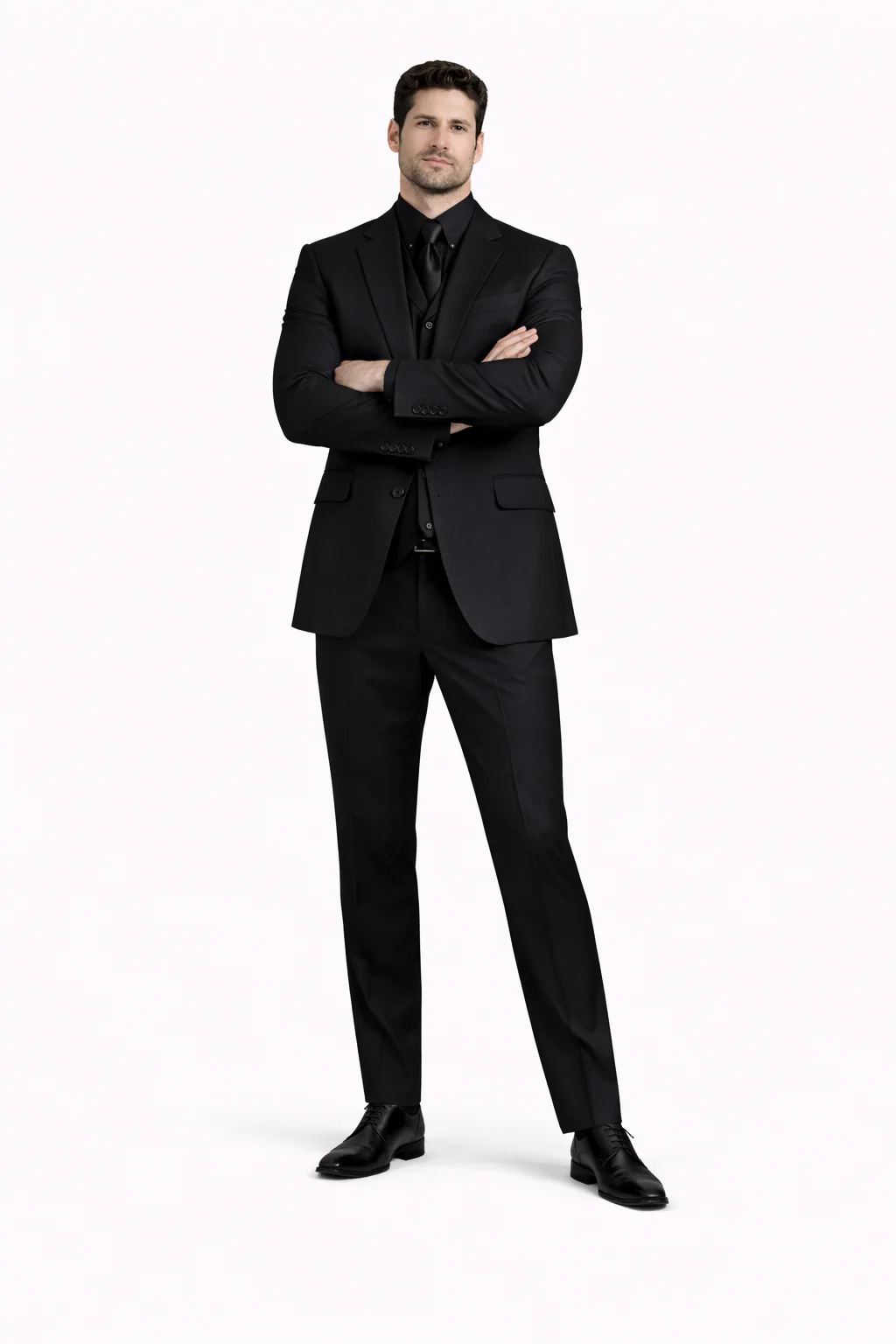 Mens John Wick Vested Black Suit Costume - Image 3