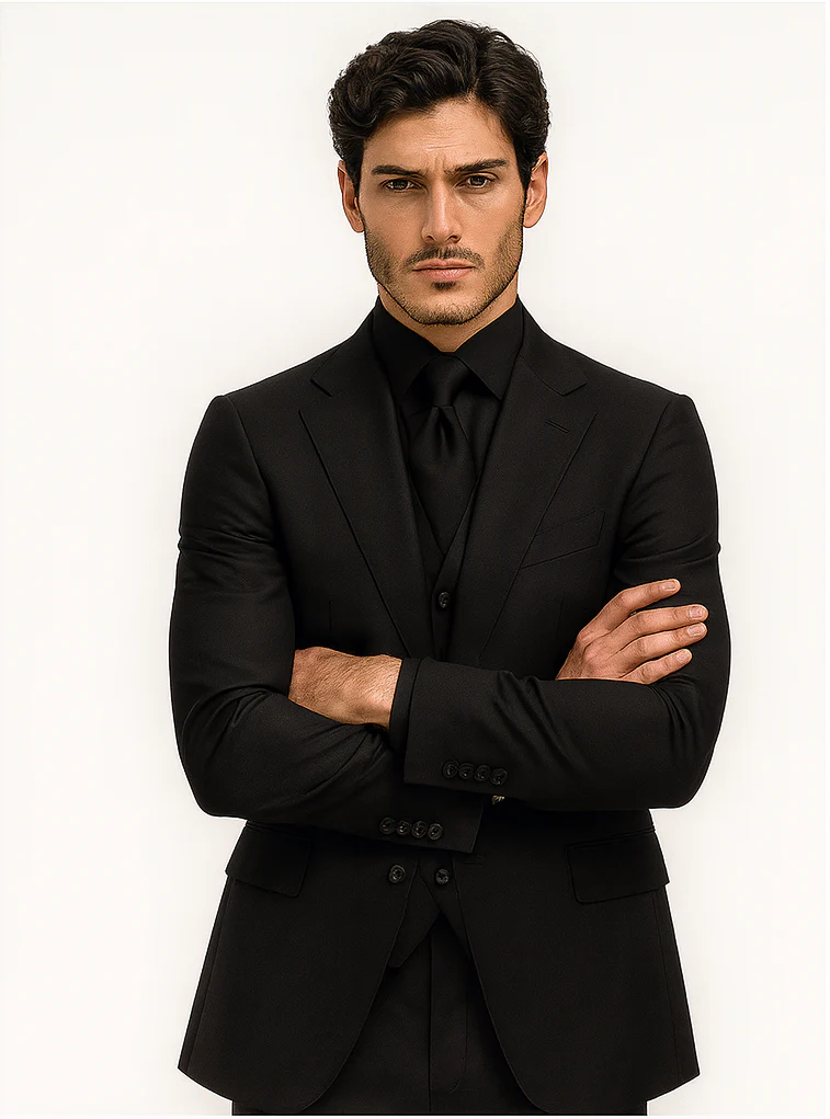 Mens John Wick Vested Black Suit Costume - Image 6