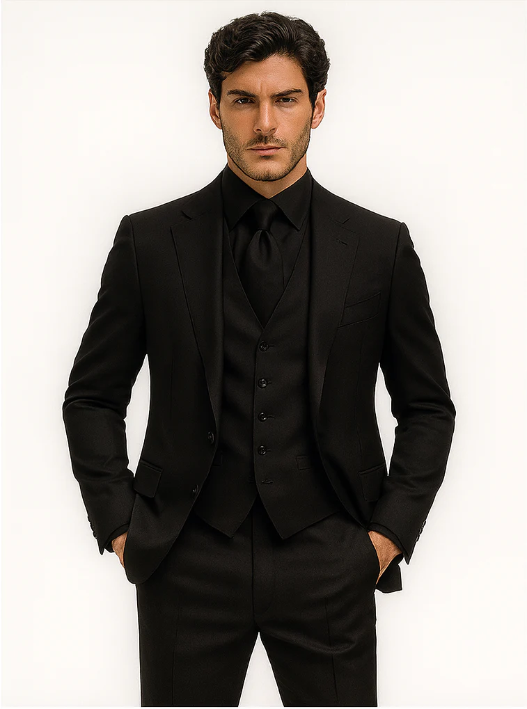 Mens John Wick Vested Black Suit Costume - Image 8