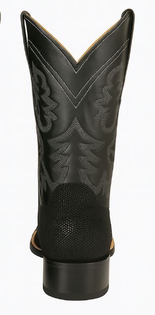 Mens King Exotic Boots Square Toe Stingray Single Stone Black (48221205-) - Image 5