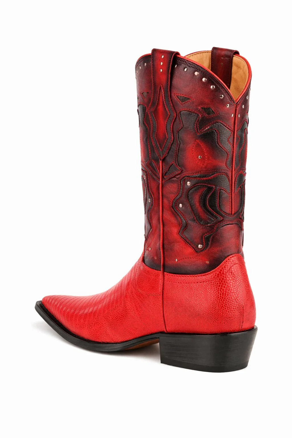 Men's King Exotic Boots Teju Lizard 3x Toe Red (495vf0712) - Image 3