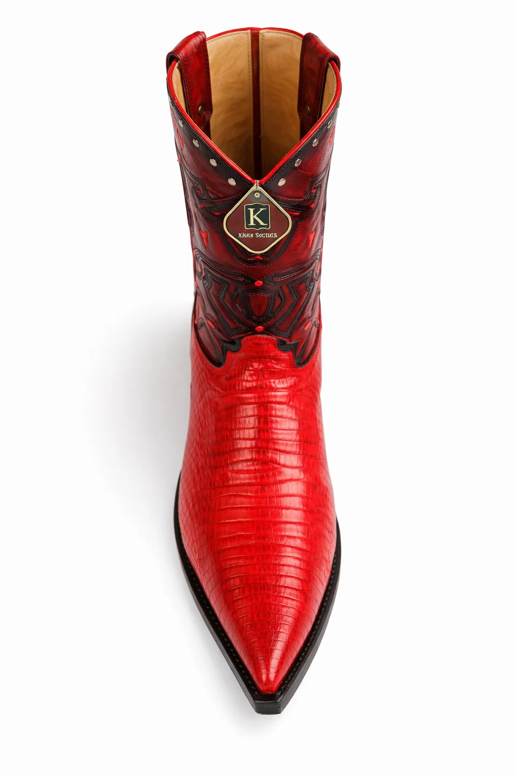 Men's King Exotic Boots Teju Lizard 3x Toe Red (495vf0712) - Image 6